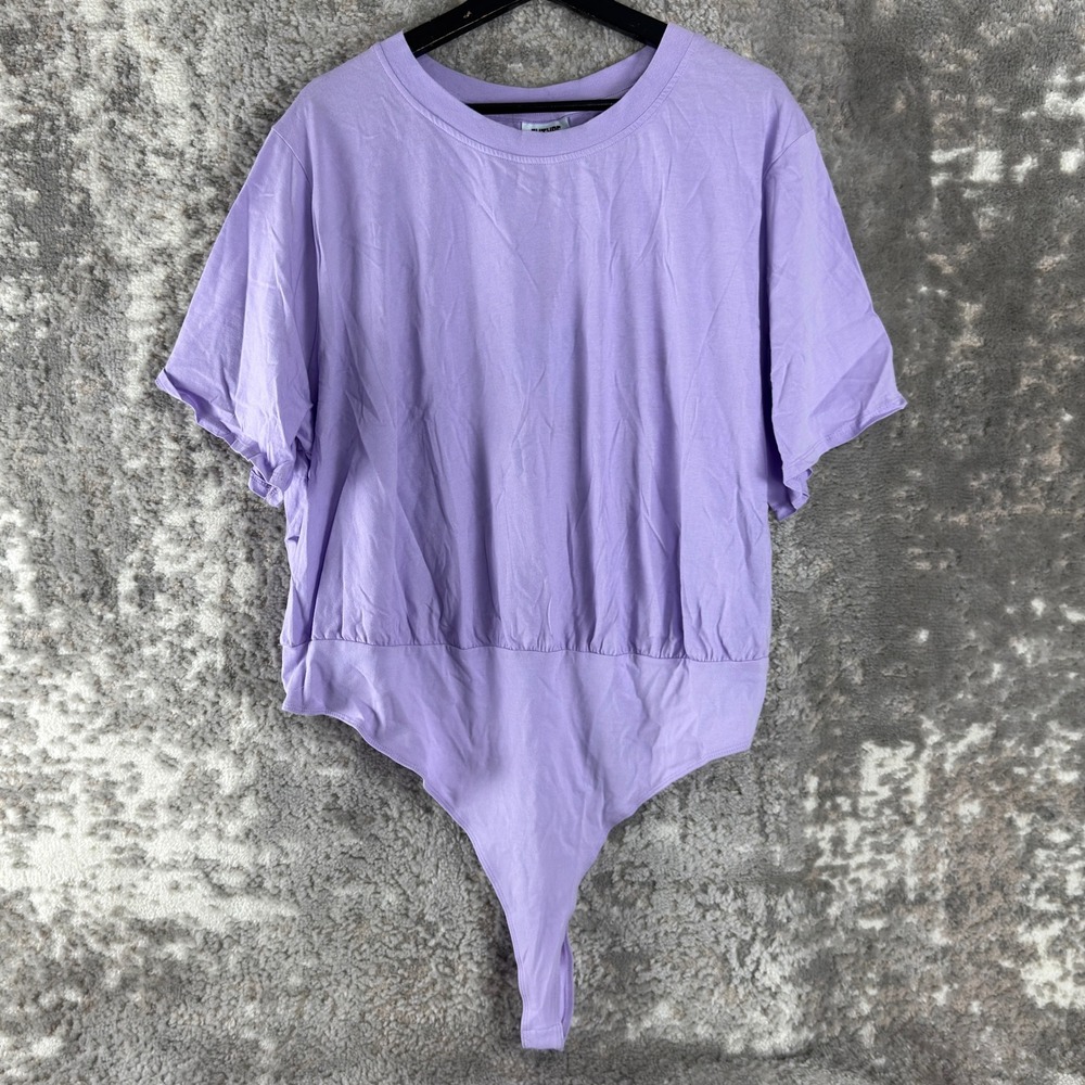 New Future Collective Plus Sz 2X Gabriella Karefa-Johnson Bodysuit Purple Women